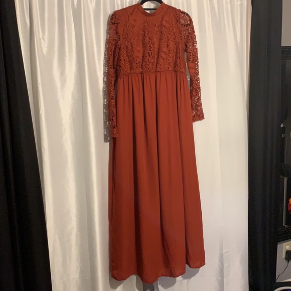 ASOS Maternity Dress long sleeve lace top size 10 - Picture 5 of 10